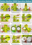 Happizza Button Maker Machine 58mm - (3rd Gen) Installation-Free 58mm(2.25in) DIY Pin Badge Button Maker Press Machine Badge Punch Press with Free 100pcs Button Parts&Pictures&Circle Cutter&Magic Book