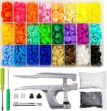 460 Sets T5 Plastic Snaps with Snap Pliers, 24-Colors 12mm Snap Buttons for Sewing, Snap Fasteners kit for Sewing, Clothing, Crafting