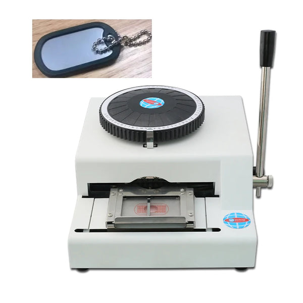 Embossing Machine Id Tag Aço inoxidável Metal Dog Tag Embossing Machine, ID Card, Alumínio Máqu ...