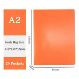 A2 papel organizador livreto multi bolso documento saco desenhos pinturas exibir livro