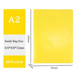 A2 papel organizador livreto multi bolso documento saco desenhos pinturas exibir livro