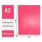 A2 papel organizador livreto multi bolso documento saco desenhos pinturas exibir livro