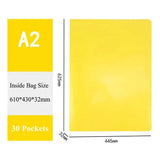 A2 papel organizador livreto multi bolso documento saco desenhos pinturas exibir livro