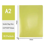 A2 papel organizador livreto multi bolso documento saco desenhos pinturas exibir livro
