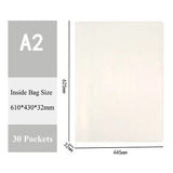 A2 papel organizador livreto multi bolso documento saco desenhos pinturas exibir livro