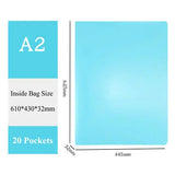 A2 papel organizador livreto multi bolso documento saco desenhos pinturas exibir livro