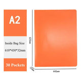 A2 papel organizador livreto multi bolso documento saco desenhos pinturas exibir livro