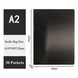A2 papel organizador livreto multi bolso documento saco desenhos pinturas exibir livro