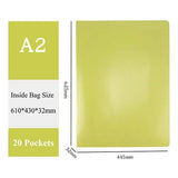 A2 papel organizador livreto multi bolso documento saco desenhos pinturas exibir livro