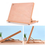 AOOKMIYA A3 Wooden Drawing Table Portable Sketch Bookshelf Wood Stand Desktop Watercolor Oil Easel for painting art supplies for artist
