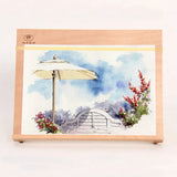 AOOKMIYA A3 Wooden Drawing Table Portable Sketch Bookshelf Wood Stand Desktop Watercolor Oil Easel for painting art supplies for artist