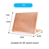 AOOKMIYA A3 Wooden Drawing Table Portable Sketch Bookshelf Wood Stand Desktop Watercolor Oil Easel for painting art supplies for artist