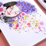 A4 30 Páginas Papel Aquarela Livro Pintados à mão pintura Livro Linhas Finas Água-Solube Color Art Supplies