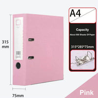 A4 Paper Document Organizer, grande capacidade, 2 Ring Binder, Lever Arch File Folder, armazenamento de documentos