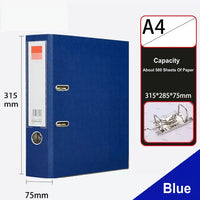 A4 Paper Document Organizer, grande capacidade, 2 Ring Binder, Lever Arch File Folder, armazenamento de documentos