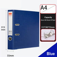 A4 Paper Document Organizer, grande capacidade, 2 Ring Binder, Lever Arch File Folder, armazenamento de documentos