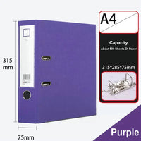A4 Paper Document Organizer, grande capacidade, 2 Ring Binder, Lever Arch File Folder, armazenamento de documentos