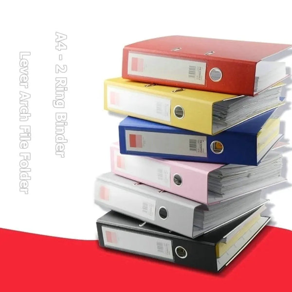 A4 Paper Document Organizer, grande capacidade, 2 Ring Binder, Lever Arch File Folder, armazenamento de documentos