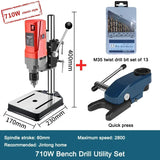 AB2856T Mini Rotary Table Drilling Machine Multi-function Bench Drill Small 220v Home Small Electric Drill Milling Machine