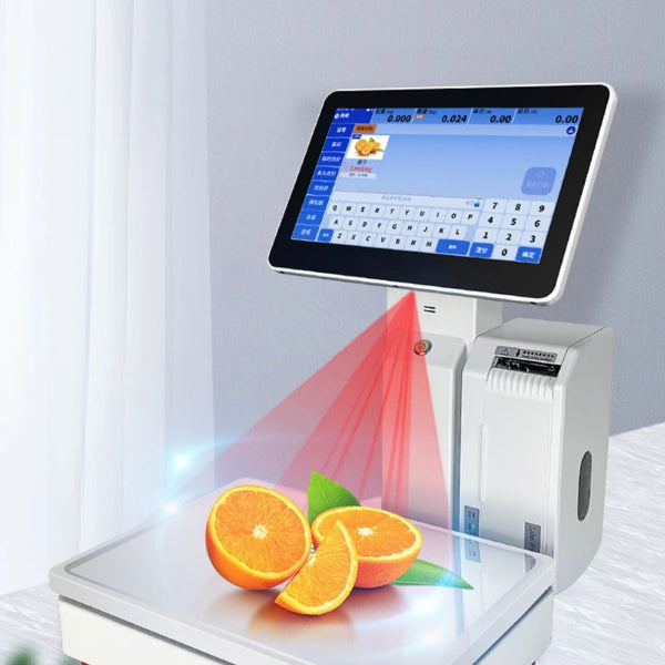 AI intelligent automatic identification barcode scale, supermarket electronic scale, printing label weighing machine