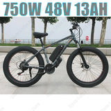 AKEZ All-Terrain Electric Bicycle 750W High-Power motor 48V13AH Battery 26*4.0 tires Mountain E-Bike 35KM/H Urban Electric Bike