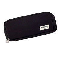ANGOO Large Capacity Pencil Case 3 Compartment Pouch Pen Bag for School Teen Girl Boy Men Women (Black)