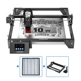 LONGER RAY5 10W LASER ENGRAVING MACHINE Quick Focus Wifi Control with 500mm(19.69inch) Honeycomb Panel and Rotary Roller