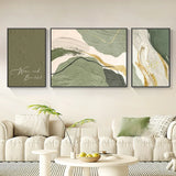 Abstract Canvas Wall Art, 100% Hand Drawn Abstract Lines, Living Room Triptych, Modern Decoration Painting, High-End