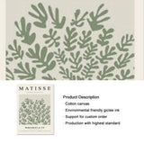 Abstract Matisse Yayol Kusama Green Botanical Posters Wall Art Canvas Painting Prints Pictures Modern Living Room Interior Decor
