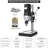 Achieve Perfect Results Every Time with 710W High-Power Bench Drill - High Precision, Portable, and Multifunctional Drilling Mac