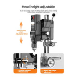Achieve Perfect Results Every Time with 710W High-Power Bench Drill - High Precision, Portable, and Multifunctional Drilling Mac