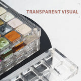 AOOKMIYA Acrylic Watercolor Paint Empty Box 16/36 Grid Transparent Palette Dustproof Magnetic Suction Stackable Portable Box Art Supplies