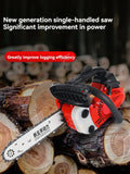 Alta Potência Gasolina Motosserra, Serra Logging, Household, Moso, Bambu, Pequena Serra para Corte de Madeira, 12"