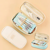Angoo [C-Block] Pocket Pen Pencil Case, Fold Stationery Items Storage Bag, Organizer for Cosmetic Travel Student School F449