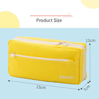 Angoo Cream Cube Pencil Bag Pen Case Pure Color Basic Design Storage Pouch Pocket for Stationery School A7289