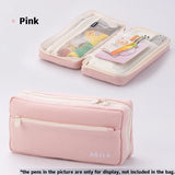 Angoo Cream Cube Pencil Bag Pen Case Pure Color Basic Design Storage Pouch Pocket for Stationery School A7289