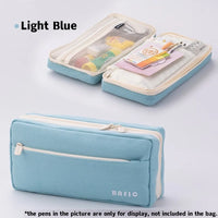 Angoo Cream Cube Pencil Bag Pen Case Pure Color Basic Design Storage Pouch Pocket for Stationery School A7289