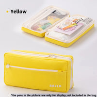 Angoo Cream Cube Pencil Bag Pen Case Pure Color Basic Design Storage Pouch Pocket for Stationery School A7289