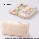 Angoo Cream Cube Pencil Bag Pen Case Pure Color Basic Design Storage Pouch Pocket for Stationery School A7289