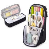 Angoo Normcore Pen Zak Etui Twee Layer Opvouwbare Stand Stof Telefoon Houder Opbergetui Voor Briefpapier Kantoor School A6171