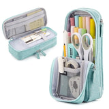 Angoo Normcore Pen Zak Etui Twee Layer Opvouwbare Stand Stof Telefoon Houder Opbergetui Voor Briefpapier Kantoor School A6171