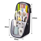 Angoo Normcore Pen Zak Etui Twee Layer Opvouwbare Stand Stof Telefoon Houder Opbergetui Voor Briefpapier Kantoor School A6171