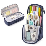 Angoo Normcore Pen Zak Etui Twee Layer Opvouwbare Stand Stof Telefoon Houder Opbergetui Voor Briefpapier Kantoor School A6171