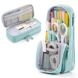 Angoo [Simple] Pen Bag Pencil Case, White Color Youth Dream Canvas Pens Phone Holder Storage Pouch for Stationery School A6171