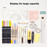 Angoo [Simple] Pen Bag Pencil Case, White Color Youth Dream Canvas Pens Phone Holder Storage Pouch for Stationery School A6171
