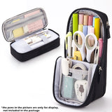 Angoo [Simple] Pen Bag Pencil Case, White Color Youth Dream Canvas Pens Phone Holder Storage Pouch for Stationery School A6171