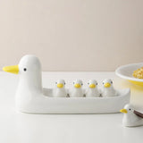 AOOKMIYA Animal Ceramic Artist Paint Palette with Paint Brush Holders Color Mixing Palette For Watercolor Gouache Acrylic Oil Painting