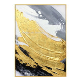 Arthyx Handpainted Texture Abstract Gold Oil Painting On Canvas Large Posters Modern Wall Art Picture For Living Room Home Decor