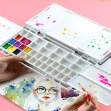 AOOKMIYA  Artist Moisturizing Empty Watercolor Paint Palette With Lid Art Portable Sealed Paint Box For Gouache Acrylic Oil Painting