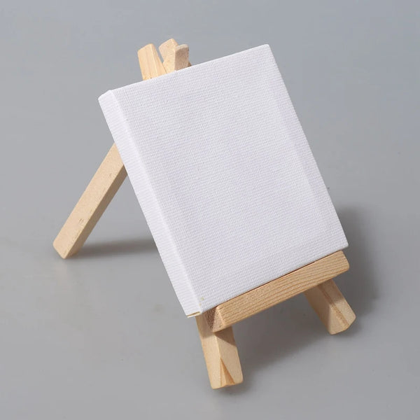 AOOKMIYA Artists 3 inch x3 inch Mini Canvas & 5 inch Mini Easel Set Pa